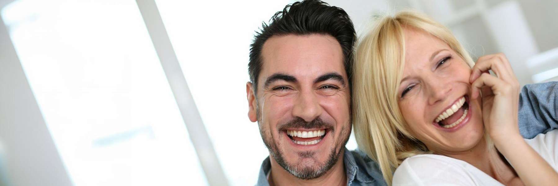 young couple with dental fillings in wilmington